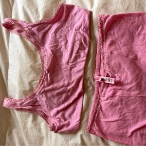 SKIMS Lace Pointelle Scoop Neck Bralette & Boxer